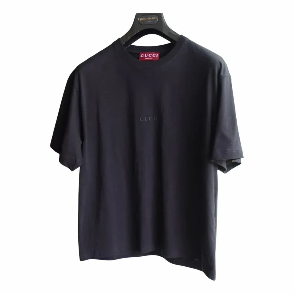 Gucci Beaded Logo Oversized Cotton T-shirt