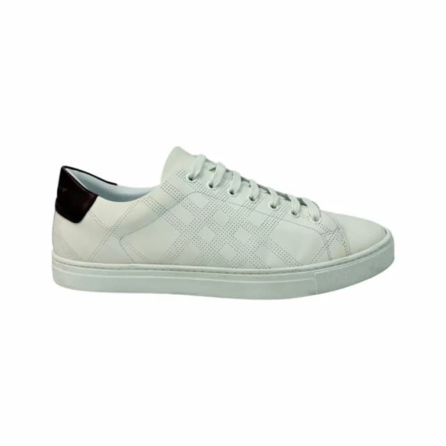 Burberry Westford Perforated Check Leather Sneakers