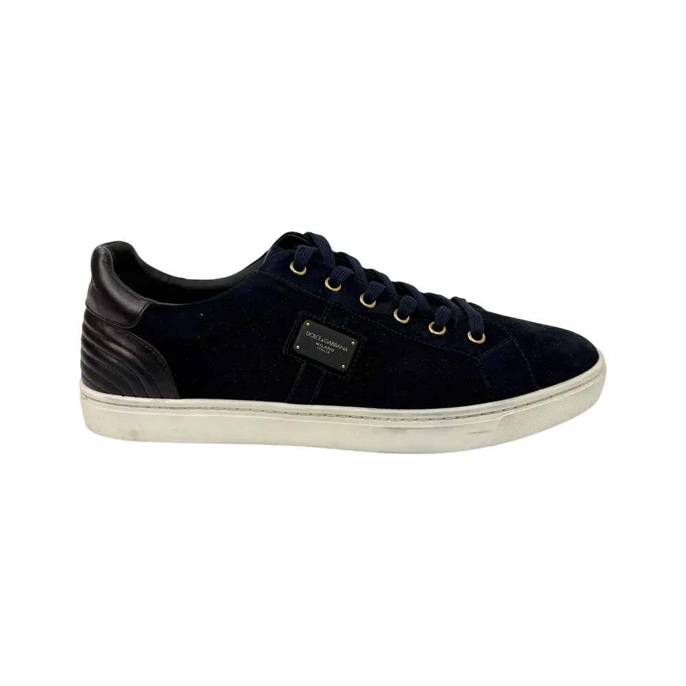 Dolce & Gabbana Logo Plaque Suede Low Top Sneakers