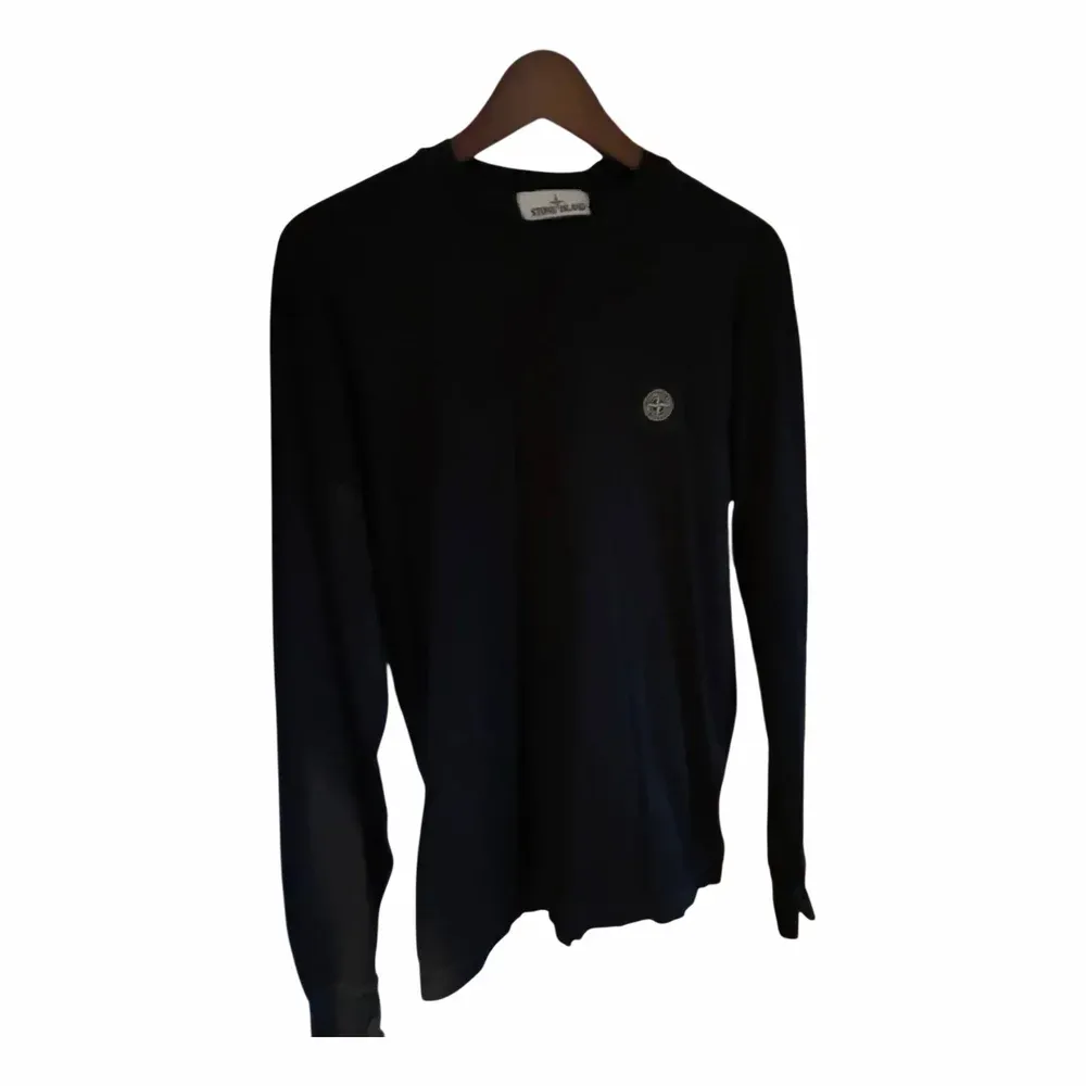 Stone Island Logo Cotton Compass Patch Long Sleeve T-shirt