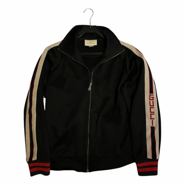 Gucci Technical Jersey Zip-up Jacket with Web Stripe