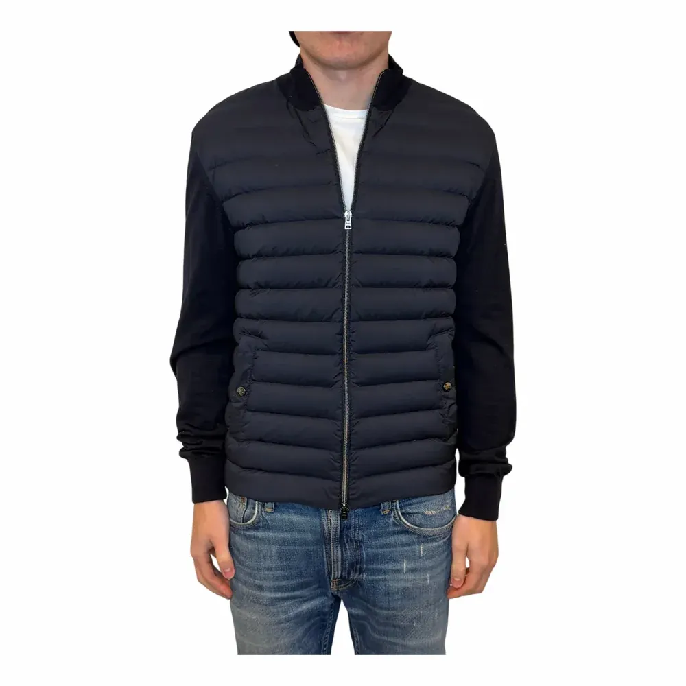 Herno Wool & Cashmere Blend Padded Zip-Up Cardigan