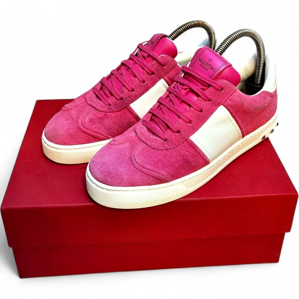 Valentino Suede Low-Top Sneakers