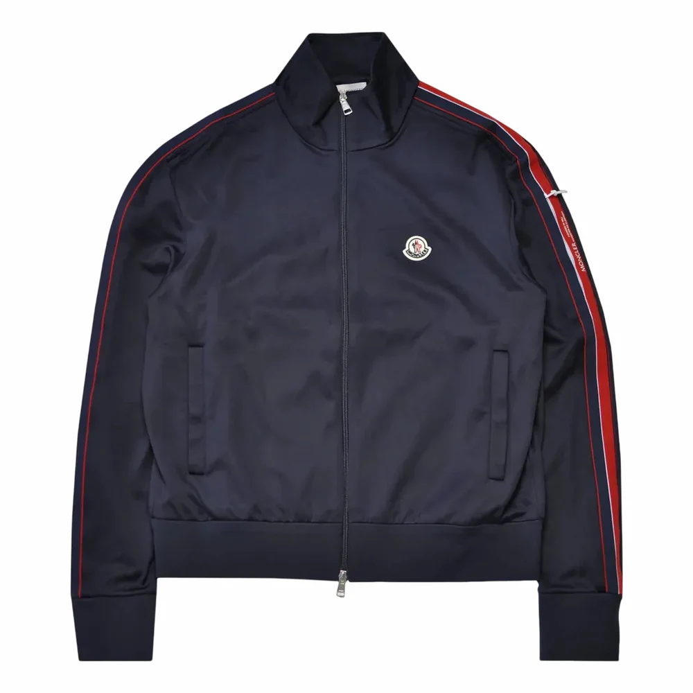 MONCLER Maglia Tricolor Taped Seam Zip Cardigan