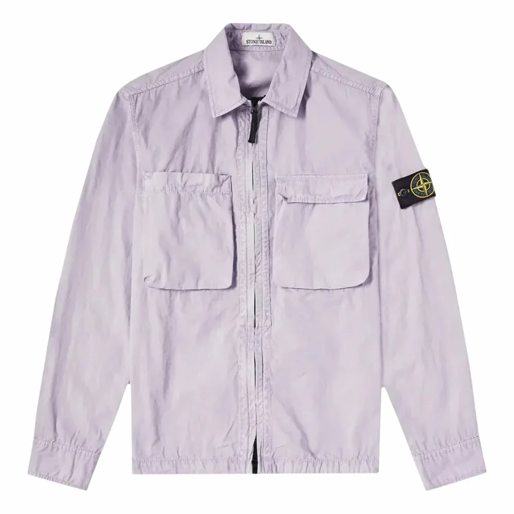 STONE ISLAND Crinkle Reps Zip Overshirt