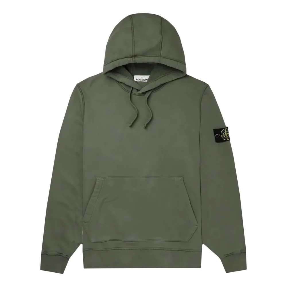 STONE ISLAND Garment Dyed Organic Cotton Fleece Hoodie