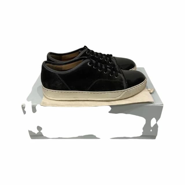 Lanvin Suede & Patent Low-Top