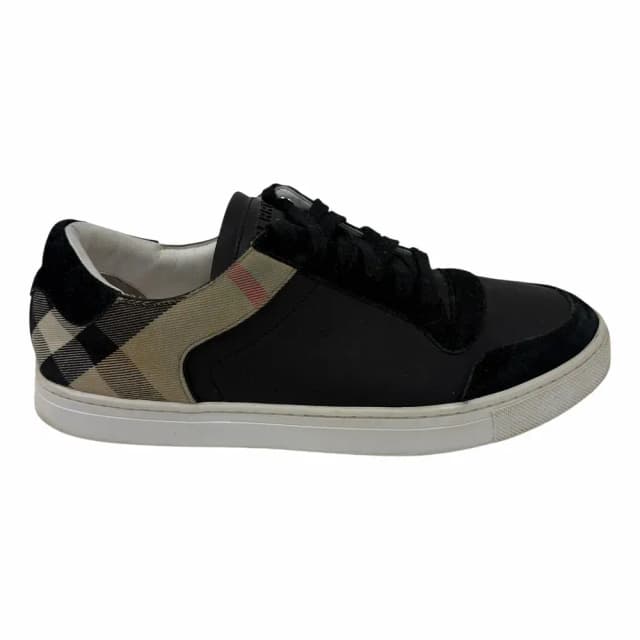 BURBERRY Stevie Leather & Canvas Vintage Check Sneaker