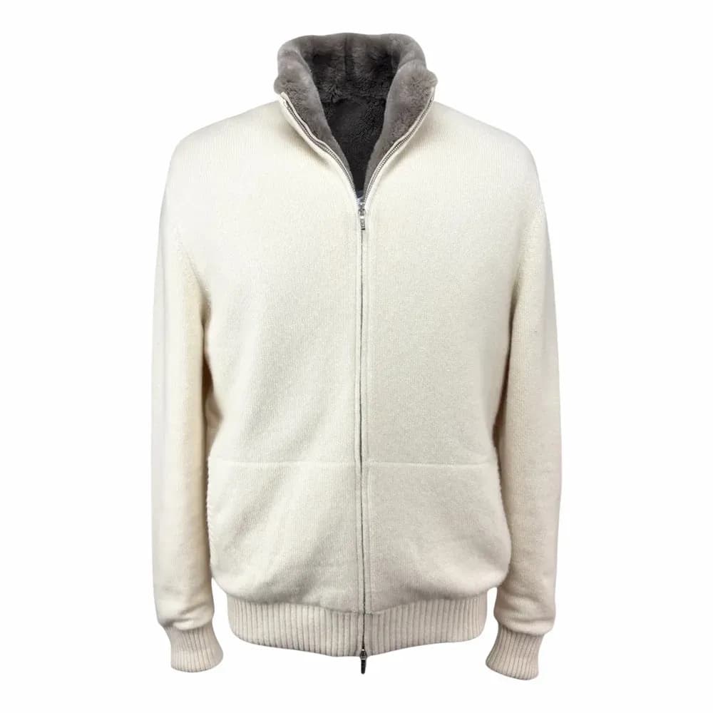 LORO PIANA Chunky Merino Full Zip Cardigan