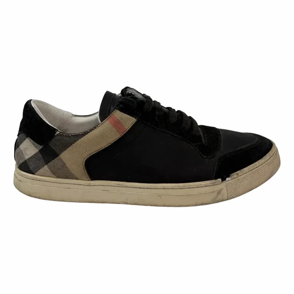 BURBERRY Stevie Leather & Canvas Check Sneaker