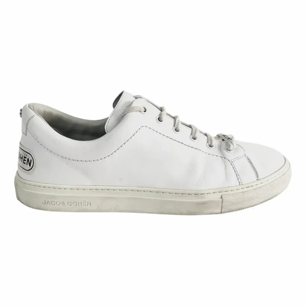 JACOB COHEN Man White Sneakers in Leather
