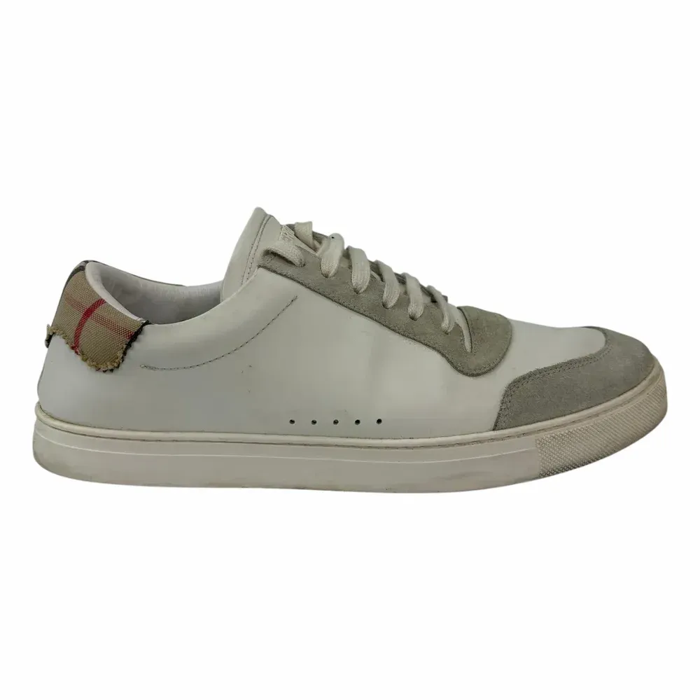 BURBERRY Stevie Leather & Canvas Check Sneaker