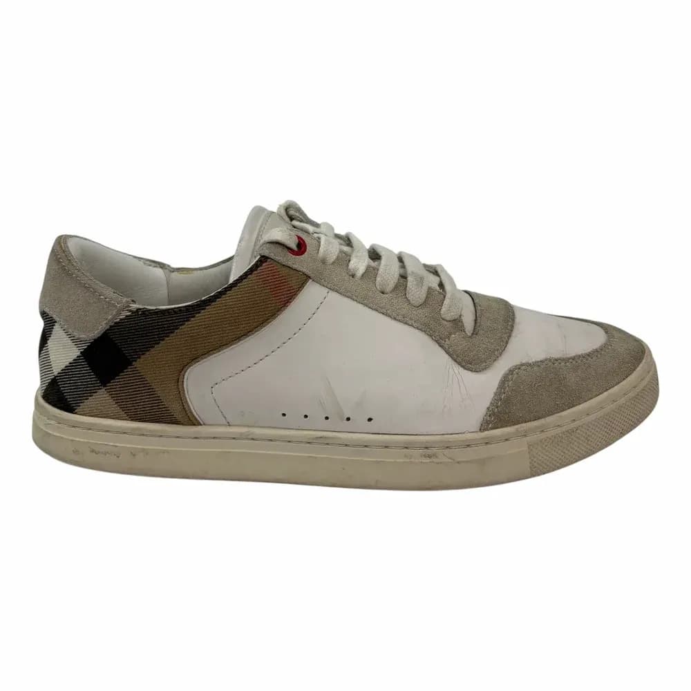 BURBERRY Vintage Check Leather Low-Top Sneakers