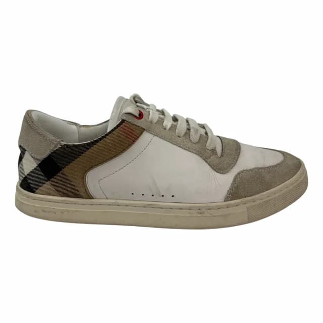 BURBERRY Vintage Check Leather Low-Top Sneakers