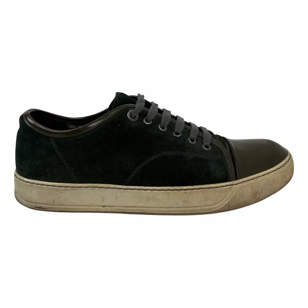 LANVIN DBB1 Leather and Suede Sneakers