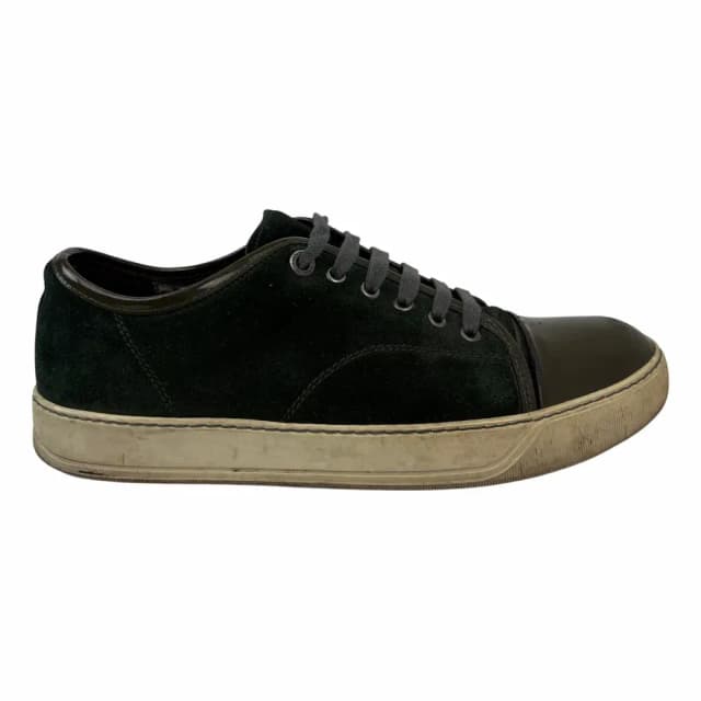 LANVIN DBB1 Leather and Suede Sneakers