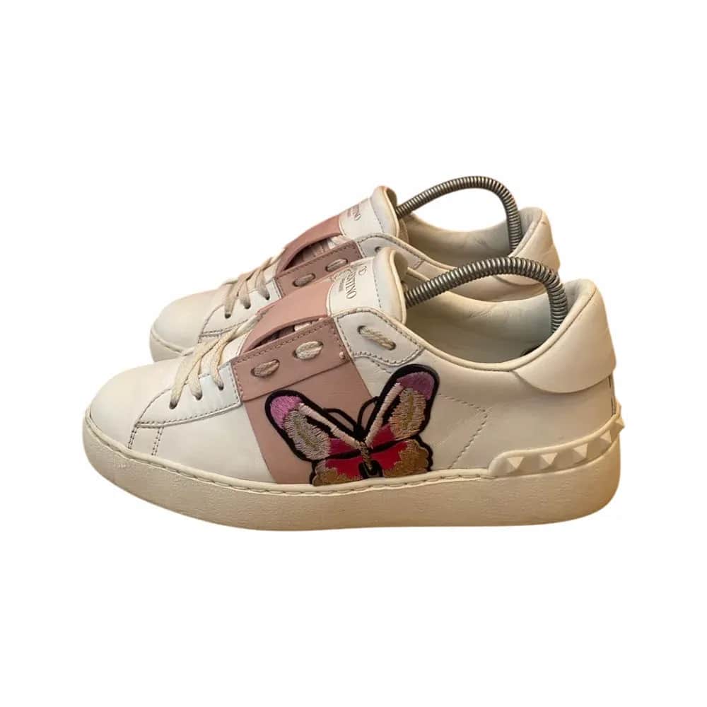 Valentino Open Sneaker with Butterfly Embroidery
