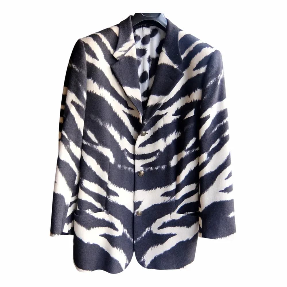 Versace Linen blend Zebra Print Blazer