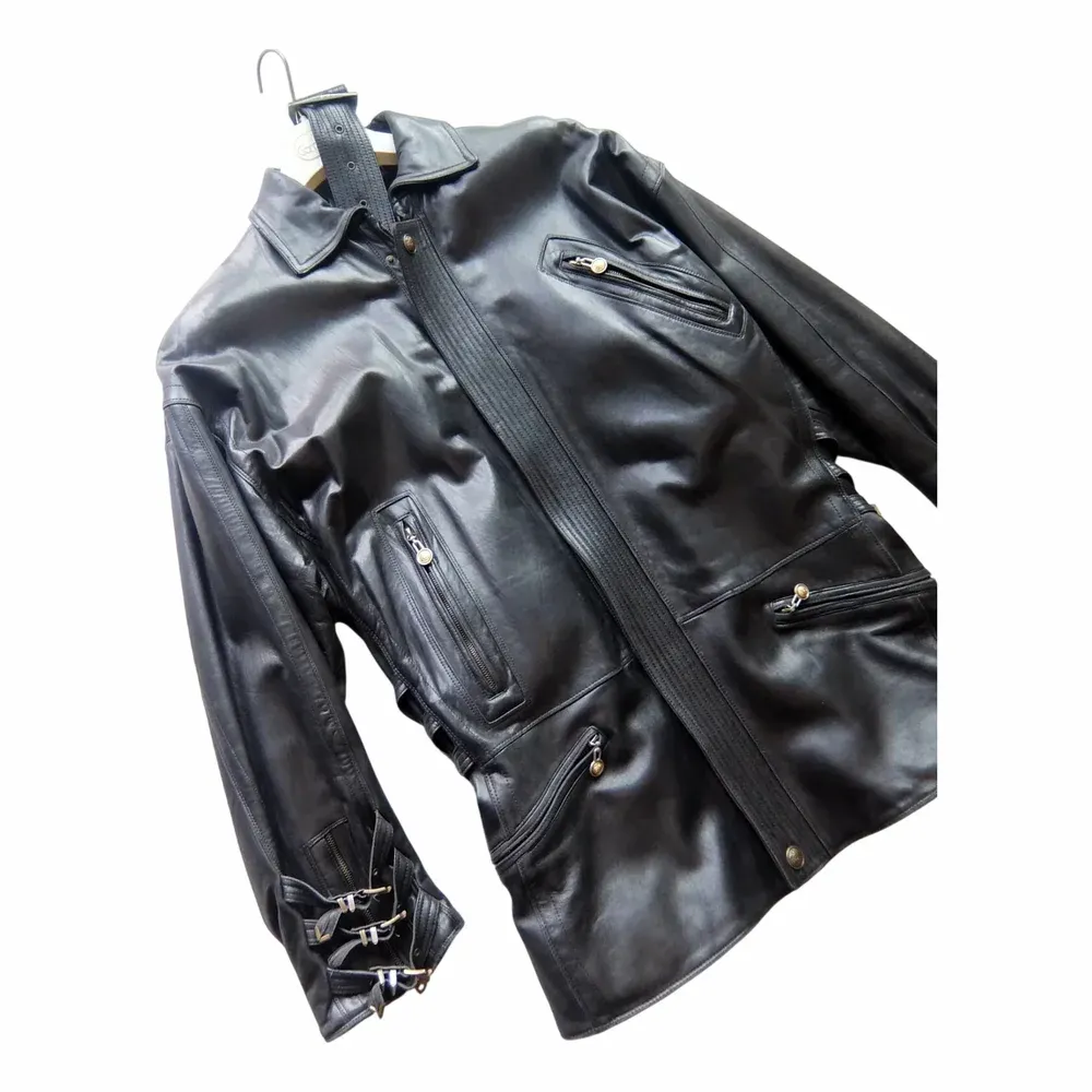 Versace Vintage 1990s Leather Jacket