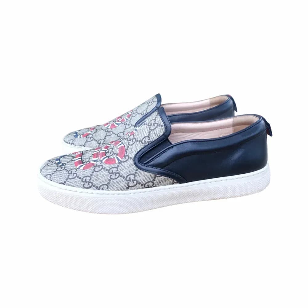 Gucci GG Supreme Kingsnake Slip-On Sneakers