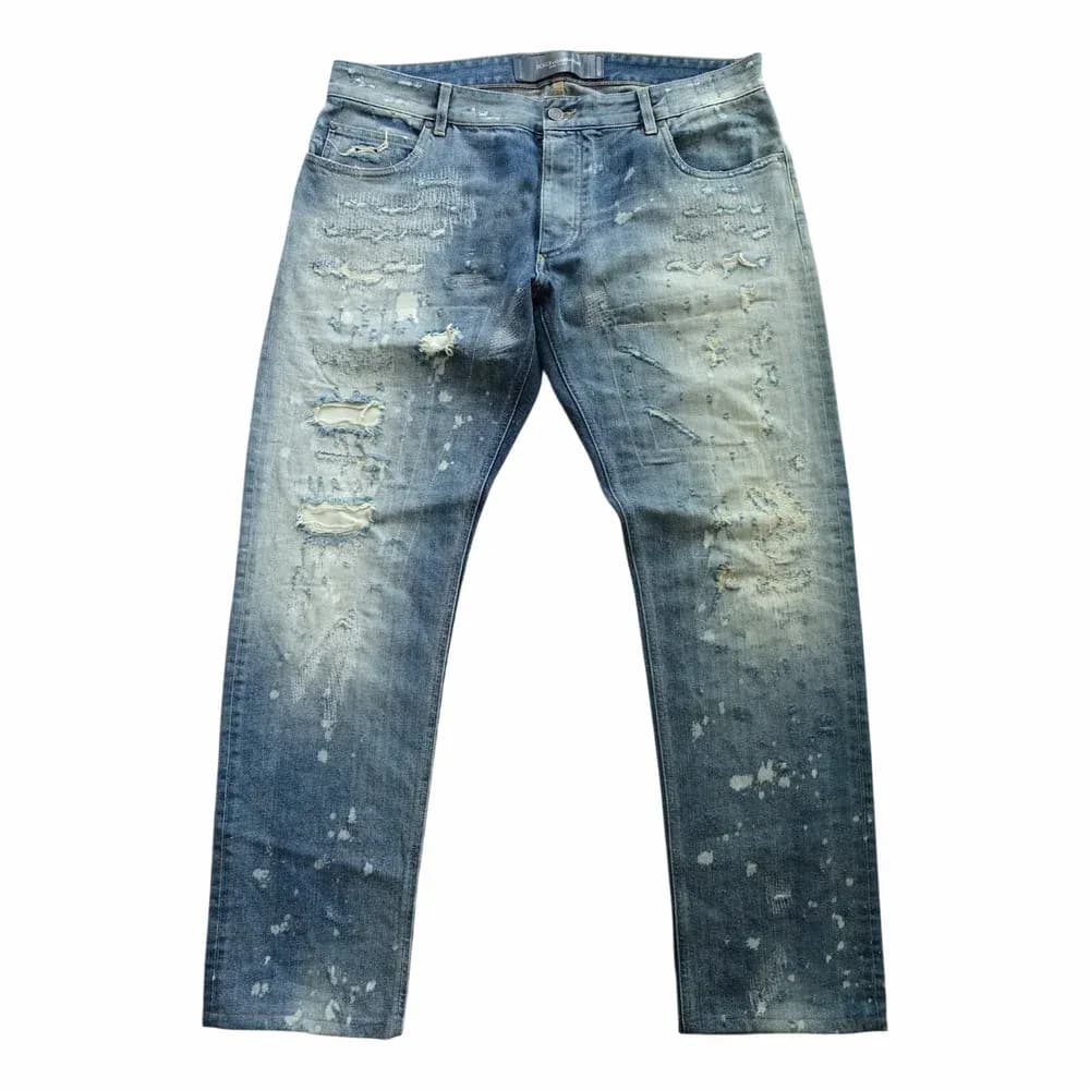 Dolce & Gabbana 14 Gold Button-Fly Distressed Jeans