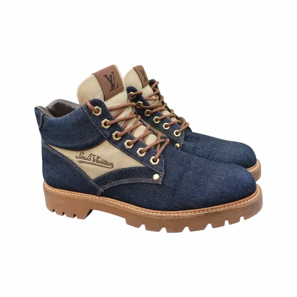 Louis Vuitton Oberkampf Denim Boots