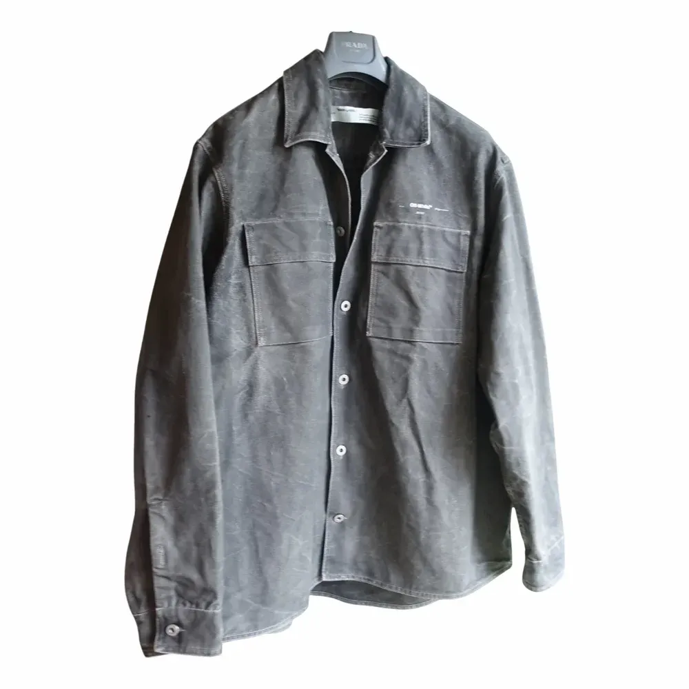 Off-White 20SS Arrow Print Grey Denim Oversized Shirt