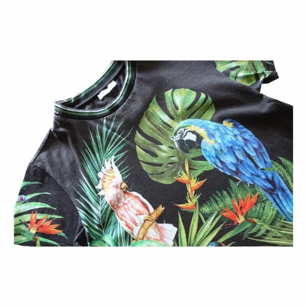 Dolce & Gabbana Bird Print Cotton T-Shirt