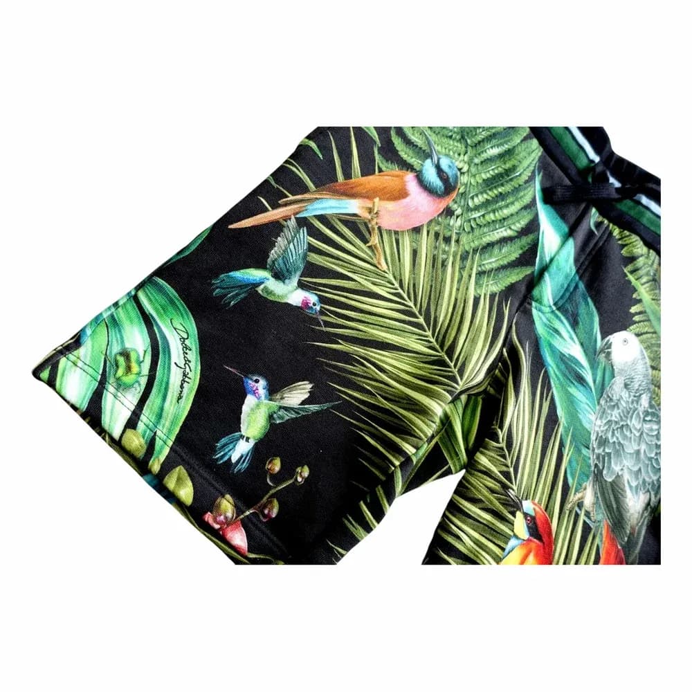 Dolce & Gabbana Tropical Parrot Print Bermuda Shorts