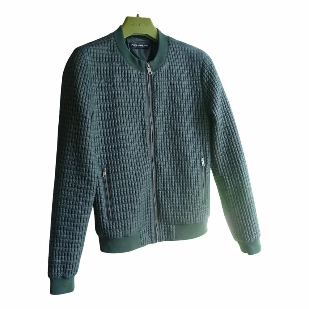 Dolce & Gabbana Quilted Full Zip Bomber Jacket