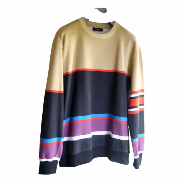 Givenchy Colorblock Pattern Crew Neck Sweater