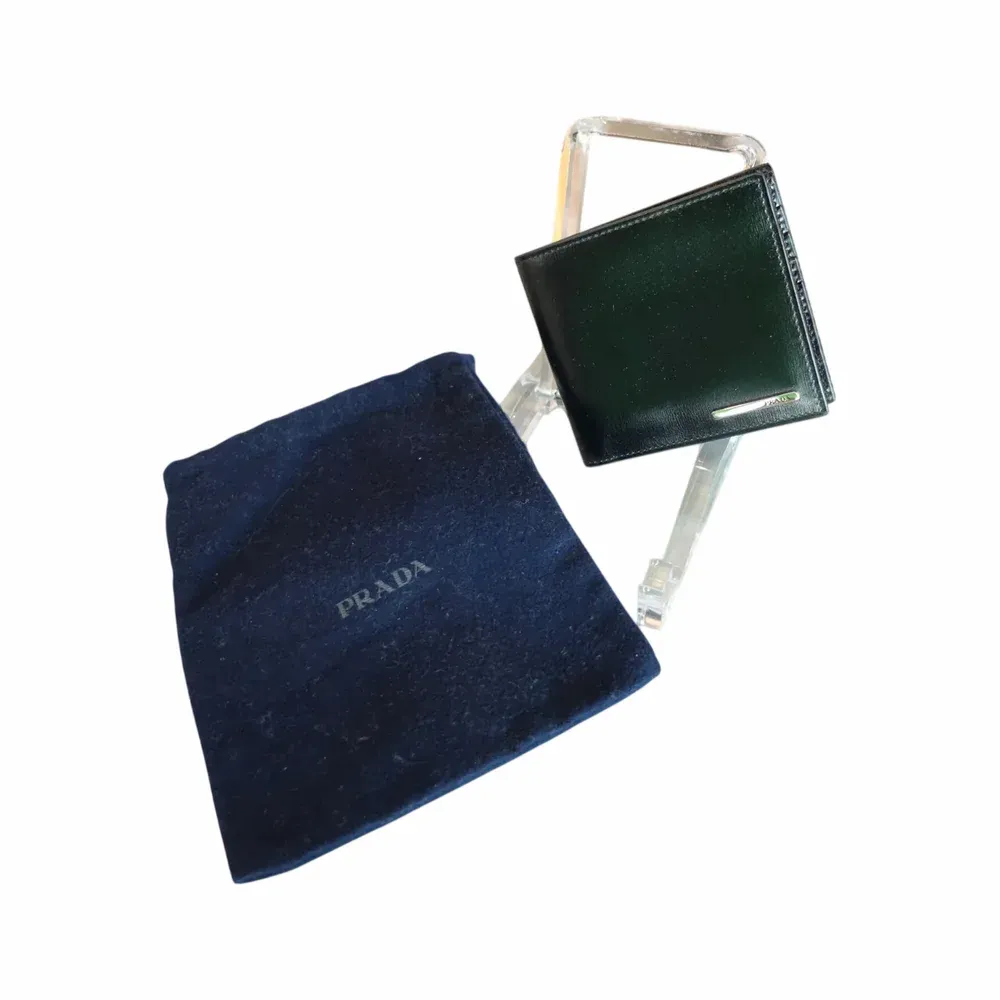 Prada Triangle Logo Patent Leather Wallet