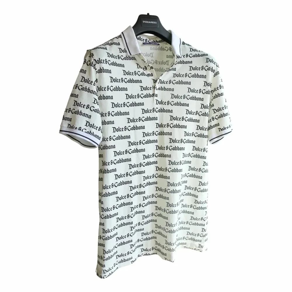 Dolce & Gabbana Allover Logo Print Polo Shirt