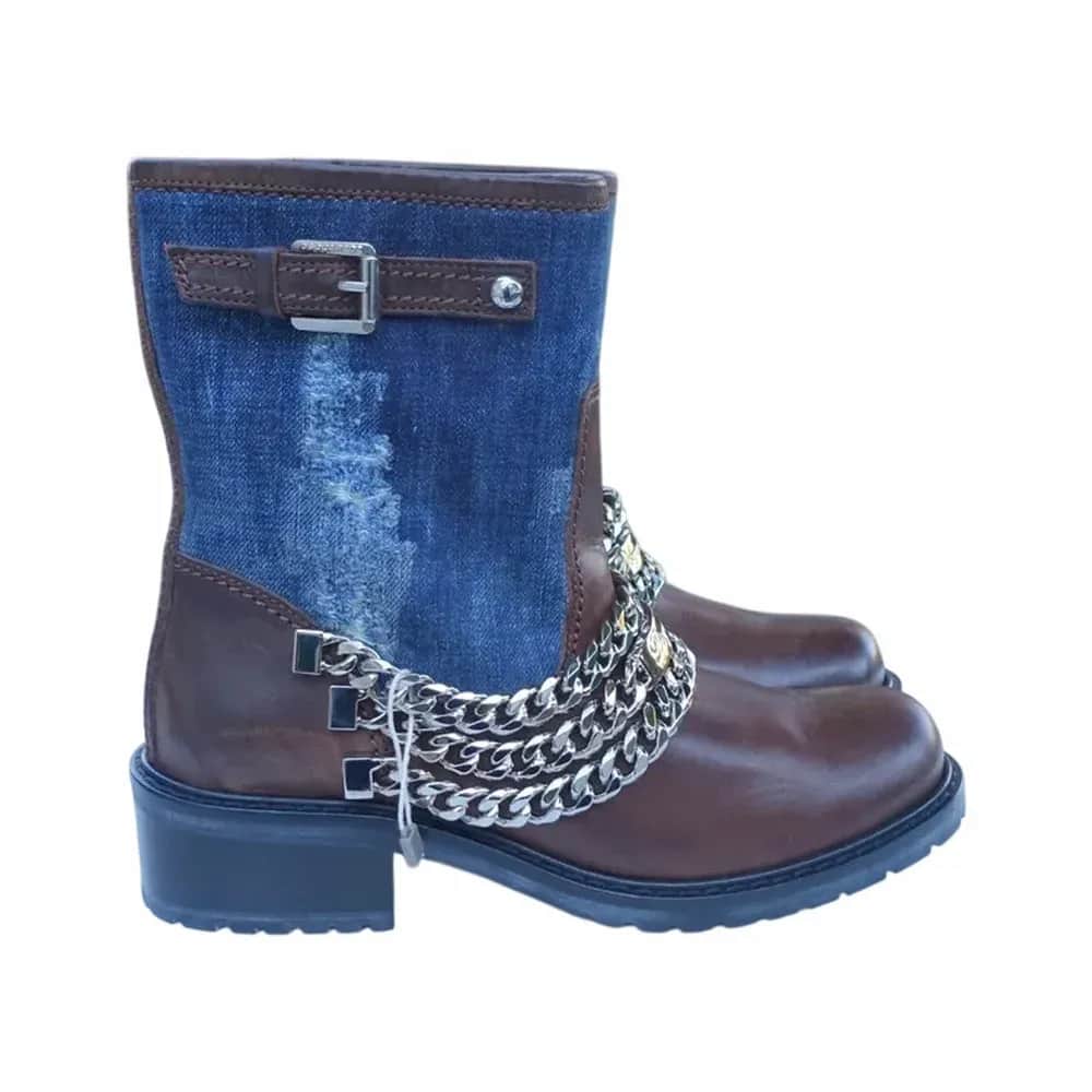 Dsquared2 Chain Flat Ankle Boots