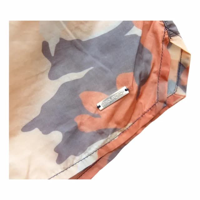 Dsquared2 Floral & Camouflage Print Silk Scarf