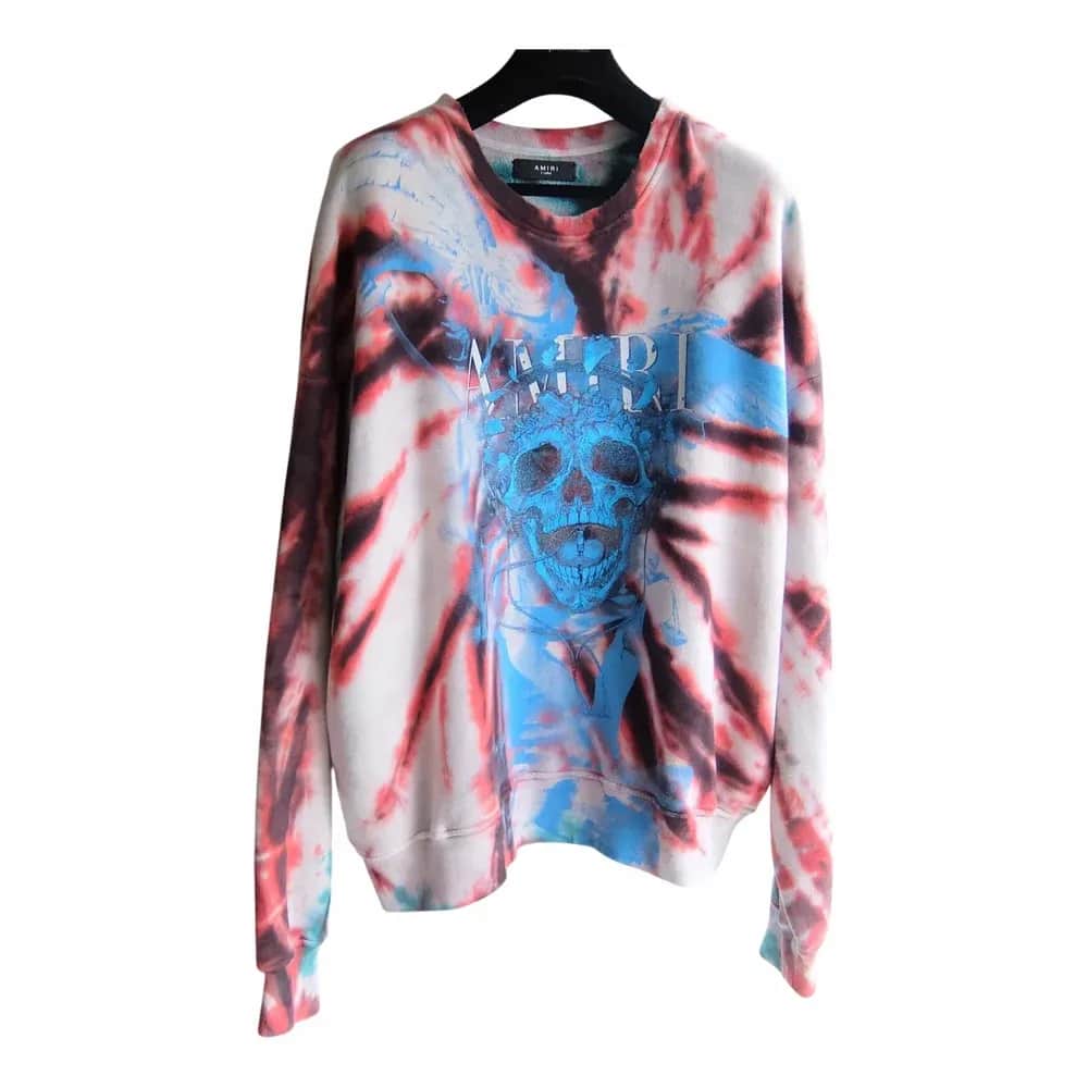 AMIRI Tie-Dye Skull Print Sweatshirt