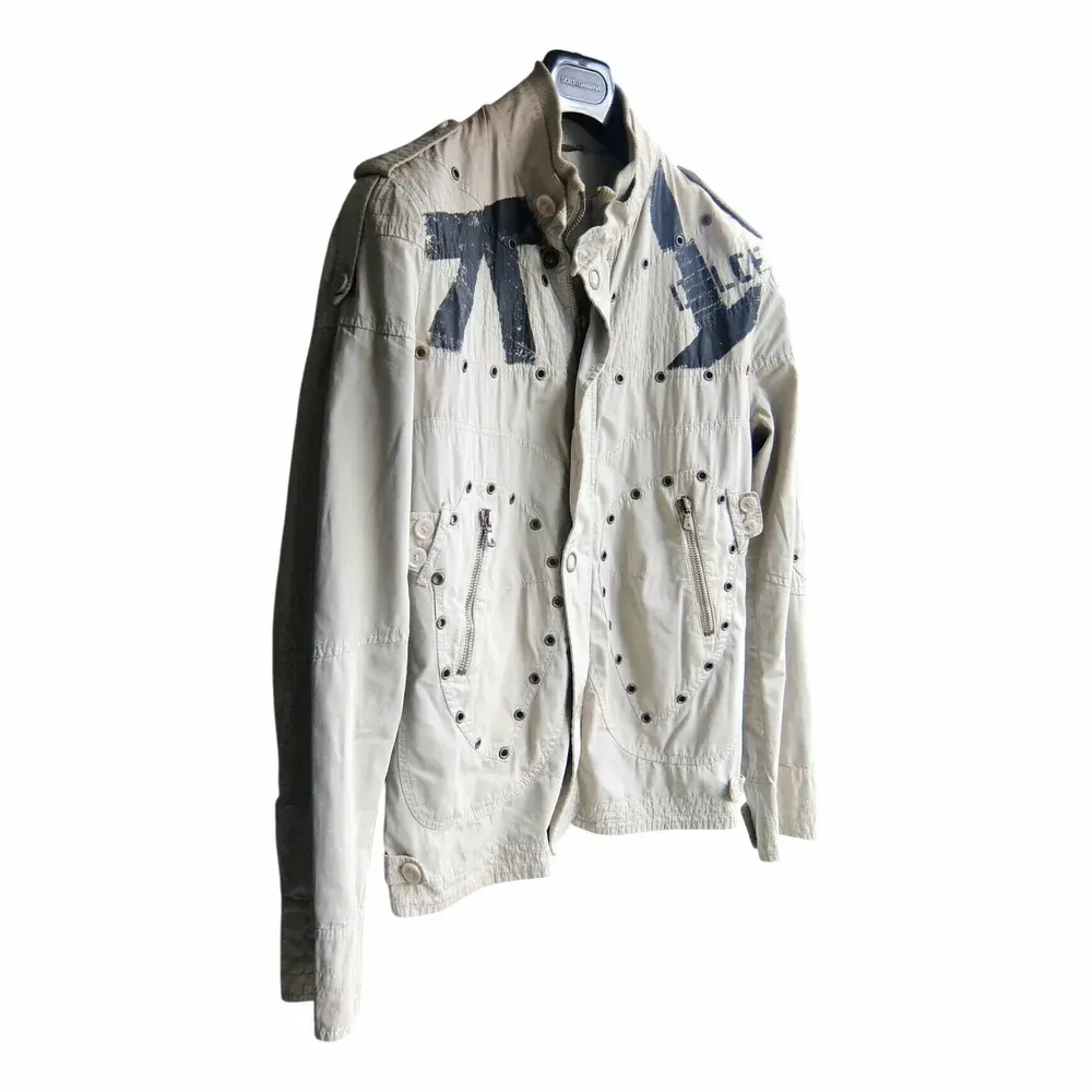 Dolce & Gabbana SS2004 Eyelet Bondage Graffiti Military Jacket