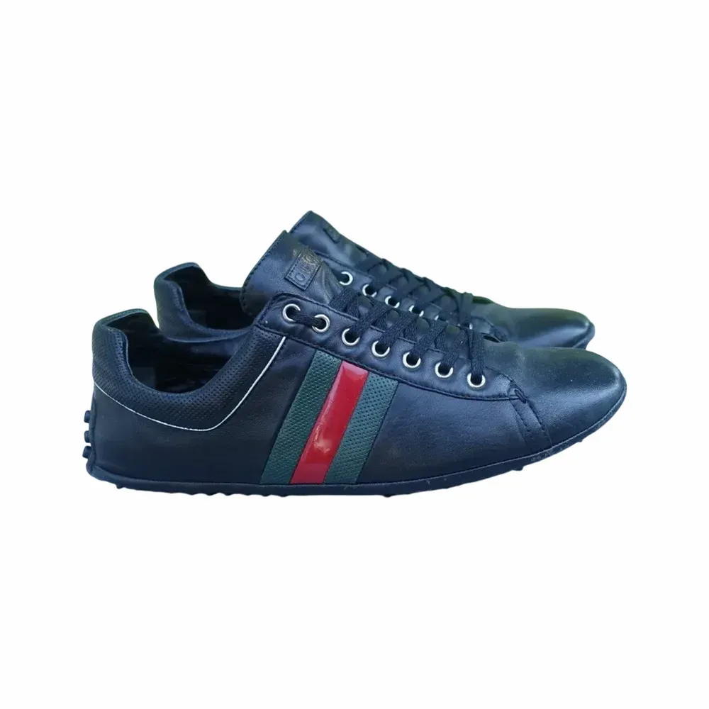 Gucci Leather Web Low Top Sneakers