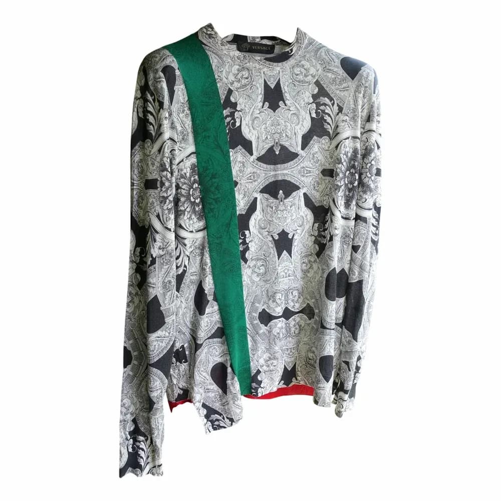 Versace Barocco Instante Silk Knit Sweater (A68858)