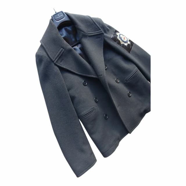 Alexander McQueen Double Breasted Wool Peacoat
