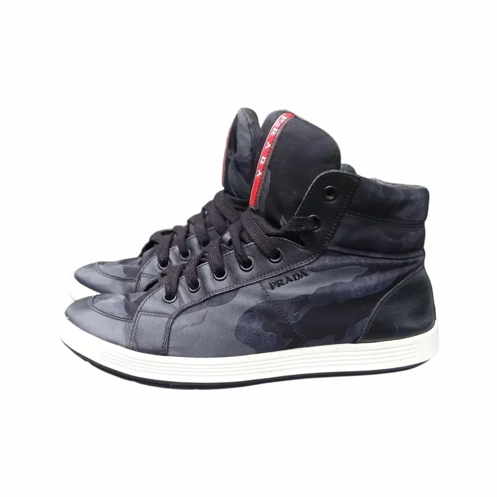 Prada 4T2842 Camouflage High-Top Sneakers