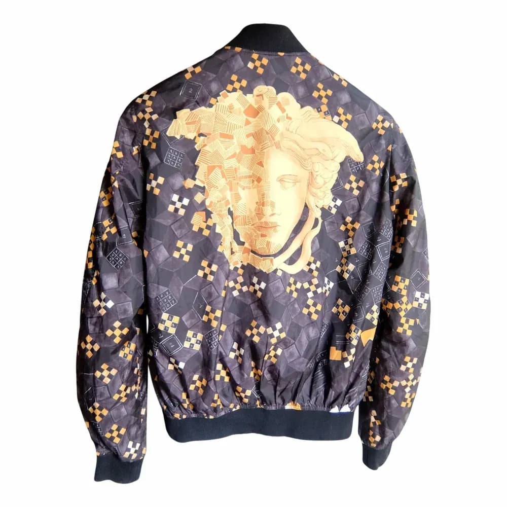 Versace Medusa Greca Print Bomber Jacket
