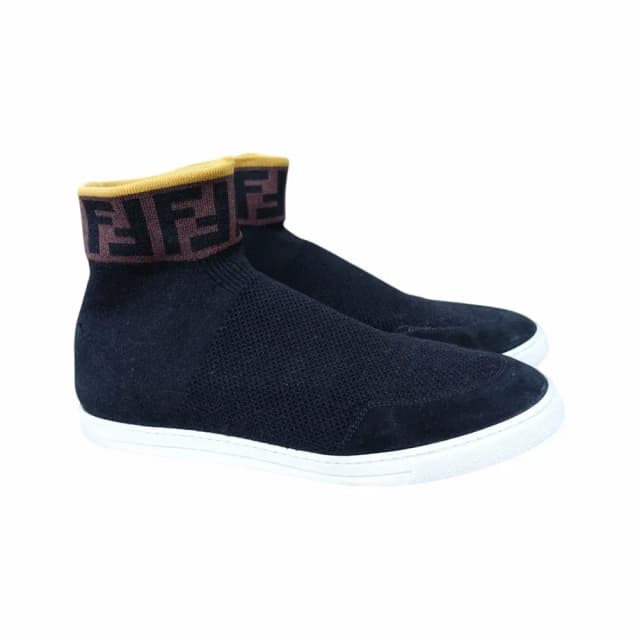 Fendi FF Knit High-Top Sock Sneakers