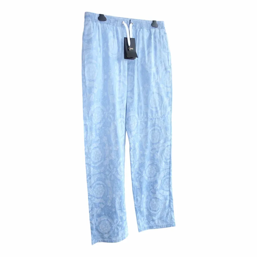 Versace Barocco Chambray Denim Trousers