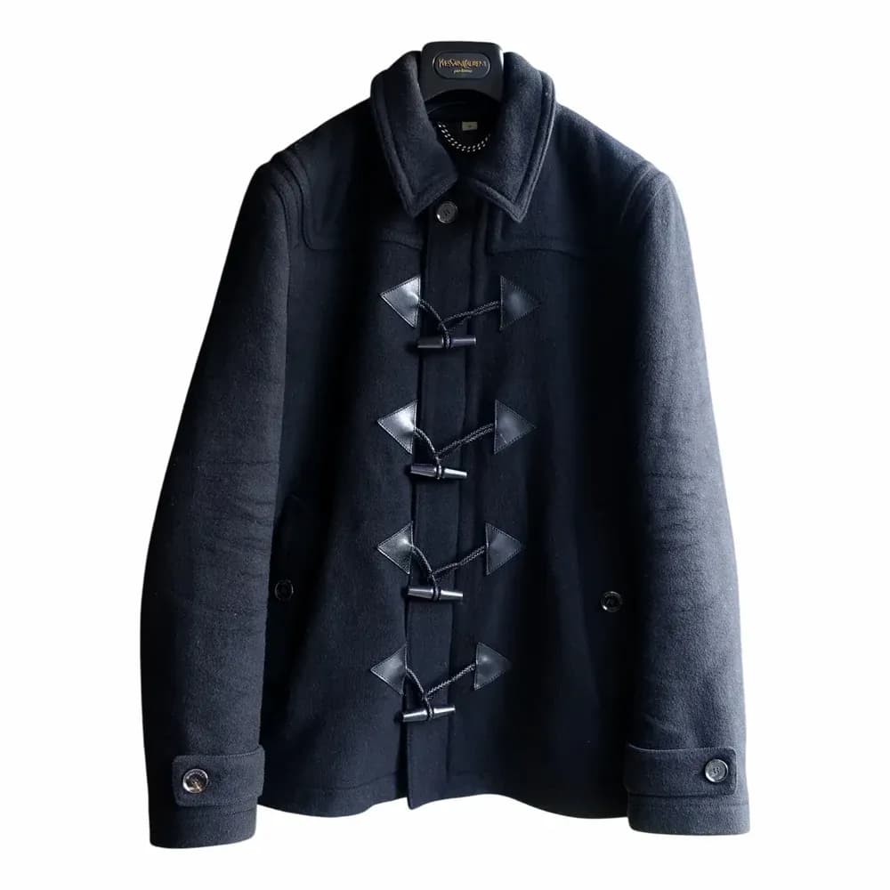 Burberry Wool Hooded Horn Button Coat