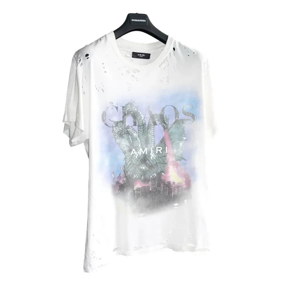 AMIRI City Dragon Chaos Logo Printed Distressed T-shirt