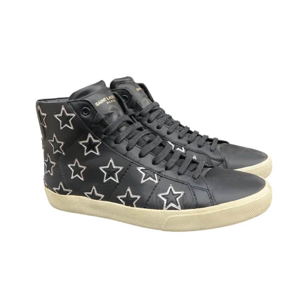 Saint Laurent California Court Star High-Top Sneakers