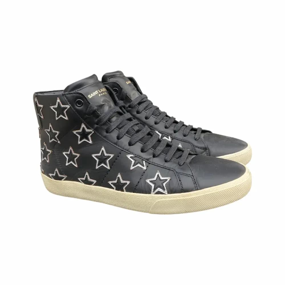 Saint Laurent California Court Star High-Top Sneakers