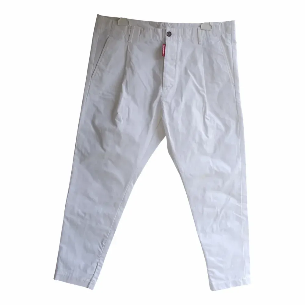 Dsquared2 High Waisted Drawstring Pleated Chinos