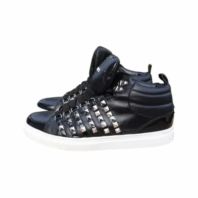 Dsquared2 Studded Leather High-Top Sneakers